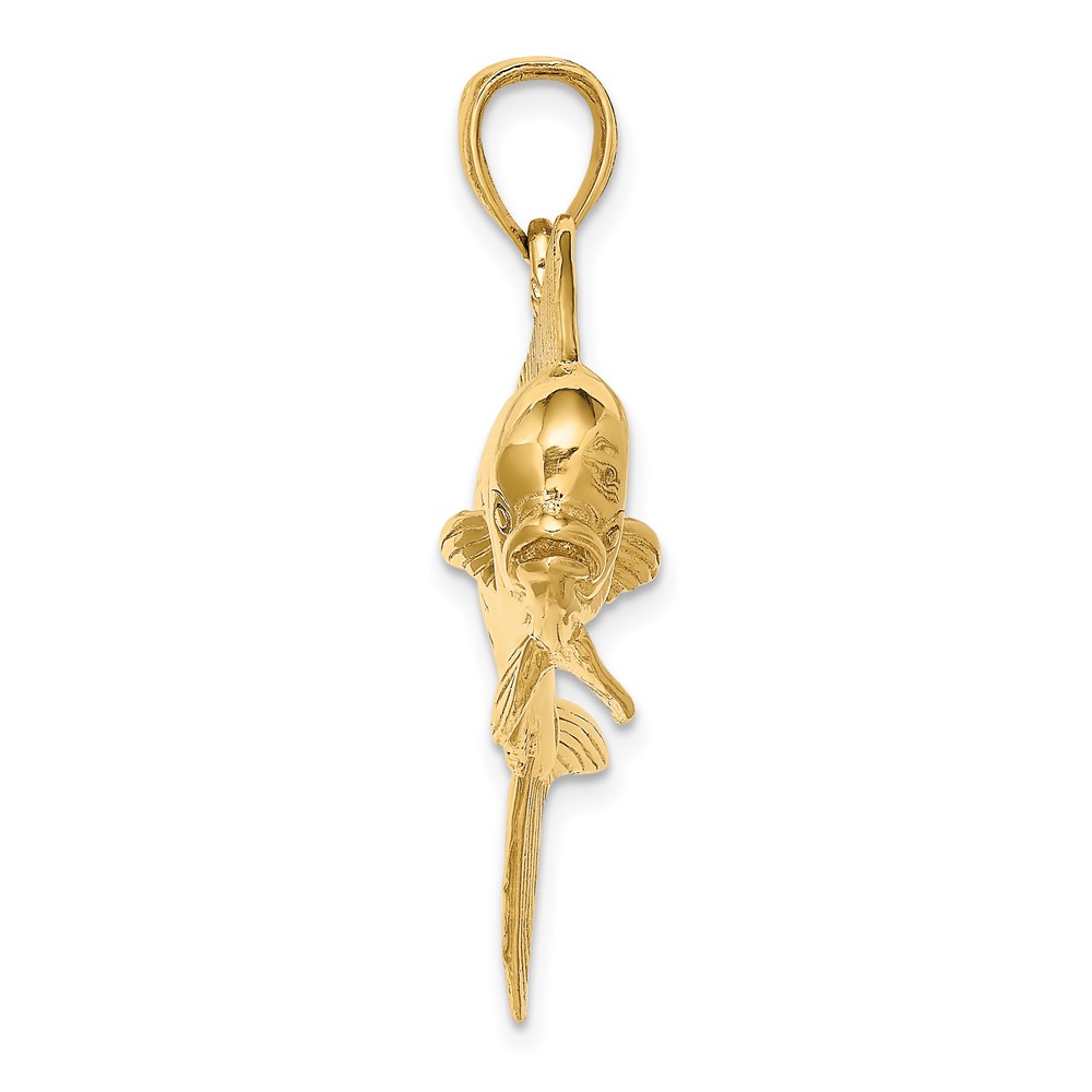 14K 3-D Male Dorado (Mahi-Mahi) Charm (K8017)