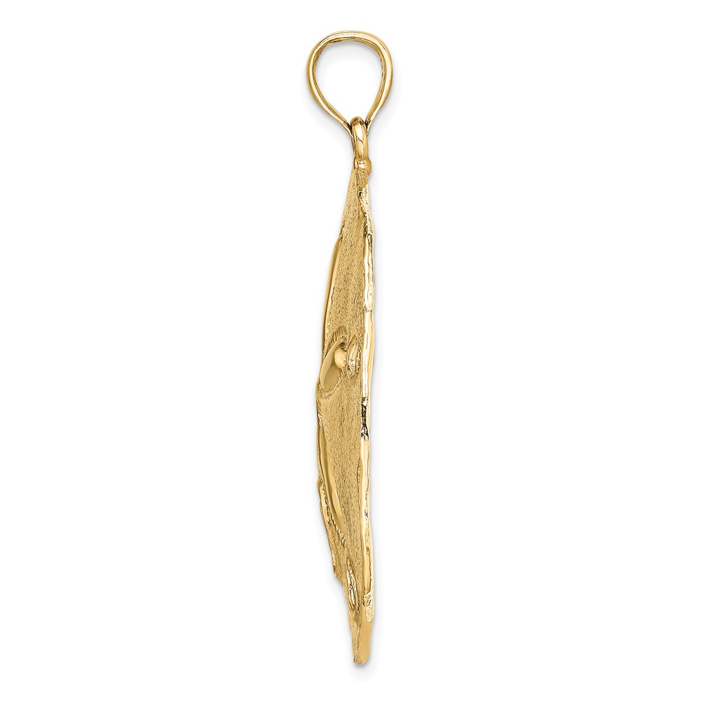 14K Polished Large Sand Dollar Charm (K8020)