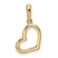 14K Polished Heart Pendant view 3