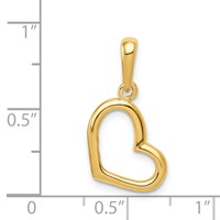 14K Polished Heart Pendant view 4