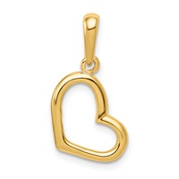 14K Polished Heart Pendant view 1