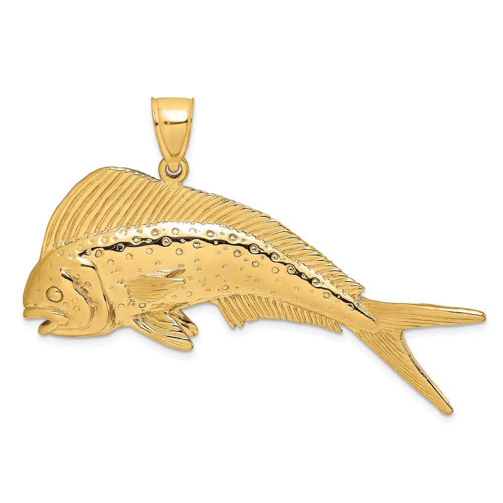 14K 2-D Female Dorado (Mahi-Mahi) Charm (K8034)