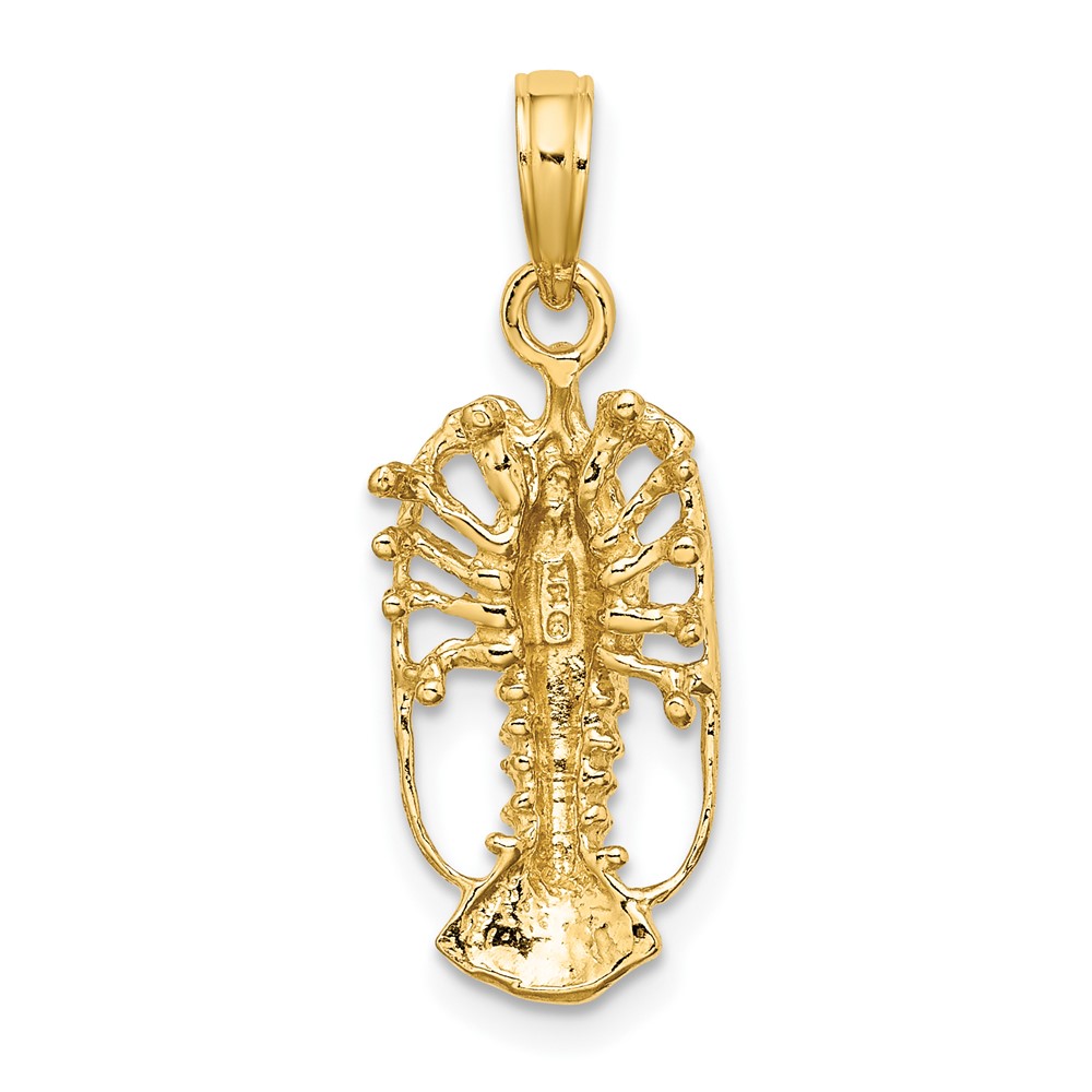 14K Florida Lobster with Out Claws Charm (K8035)