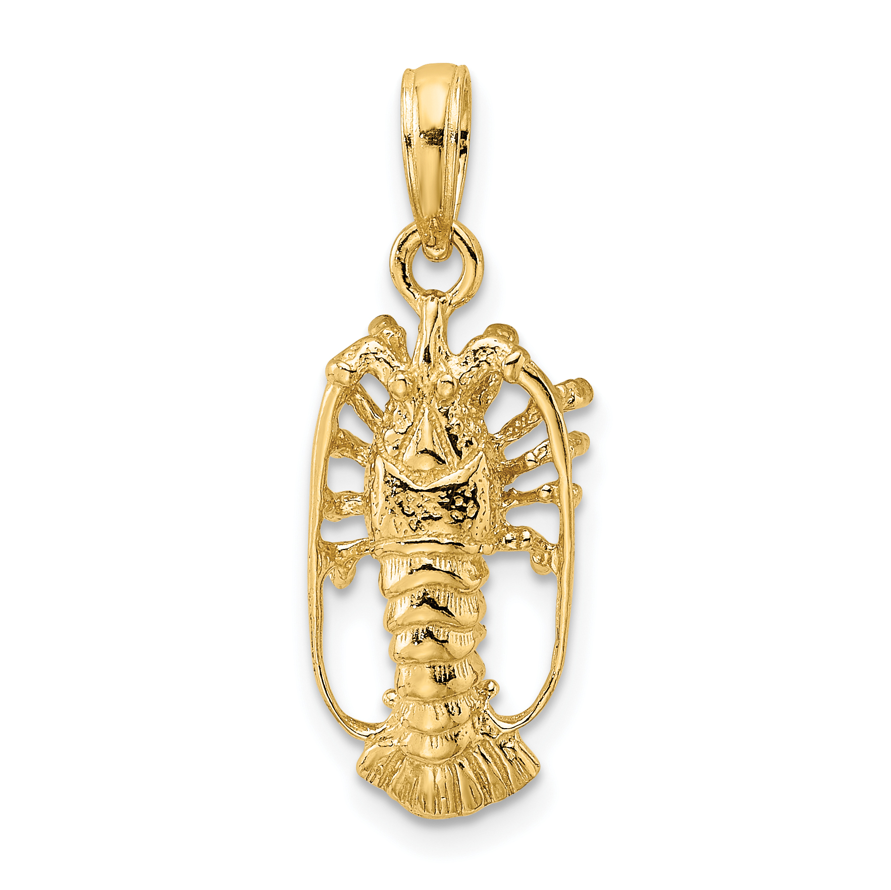 14K Florida Lobster with Out Claws Charm (K8035)