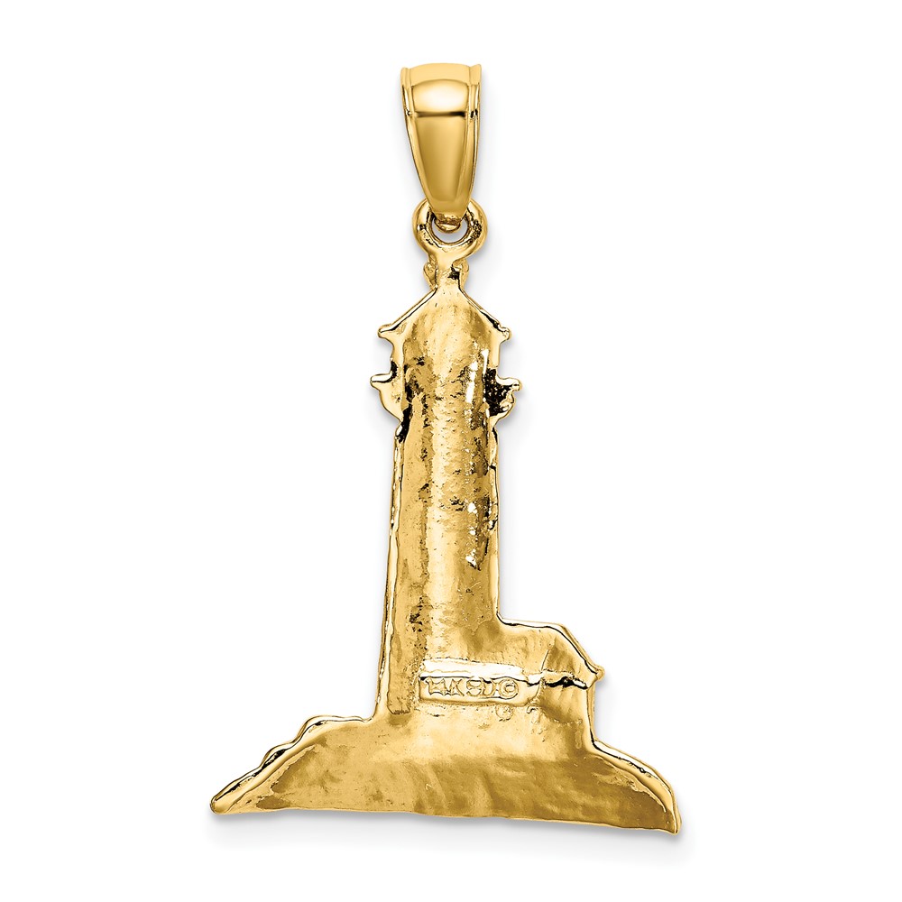 14K Polished Lighthouse Charm (K8051)