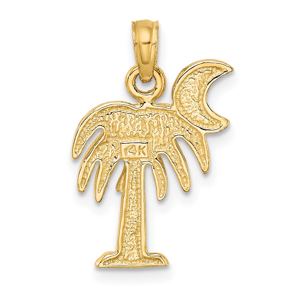 14K Polished Charleston Palm Tree Charm (K8059)