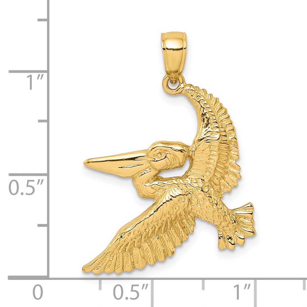 14K Flying Pelican Charm (K8062)