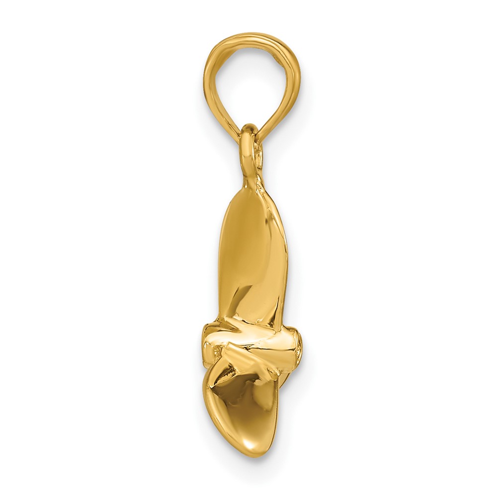 14K 3-D w/ 3 Blades Propeller Charm (K8064)