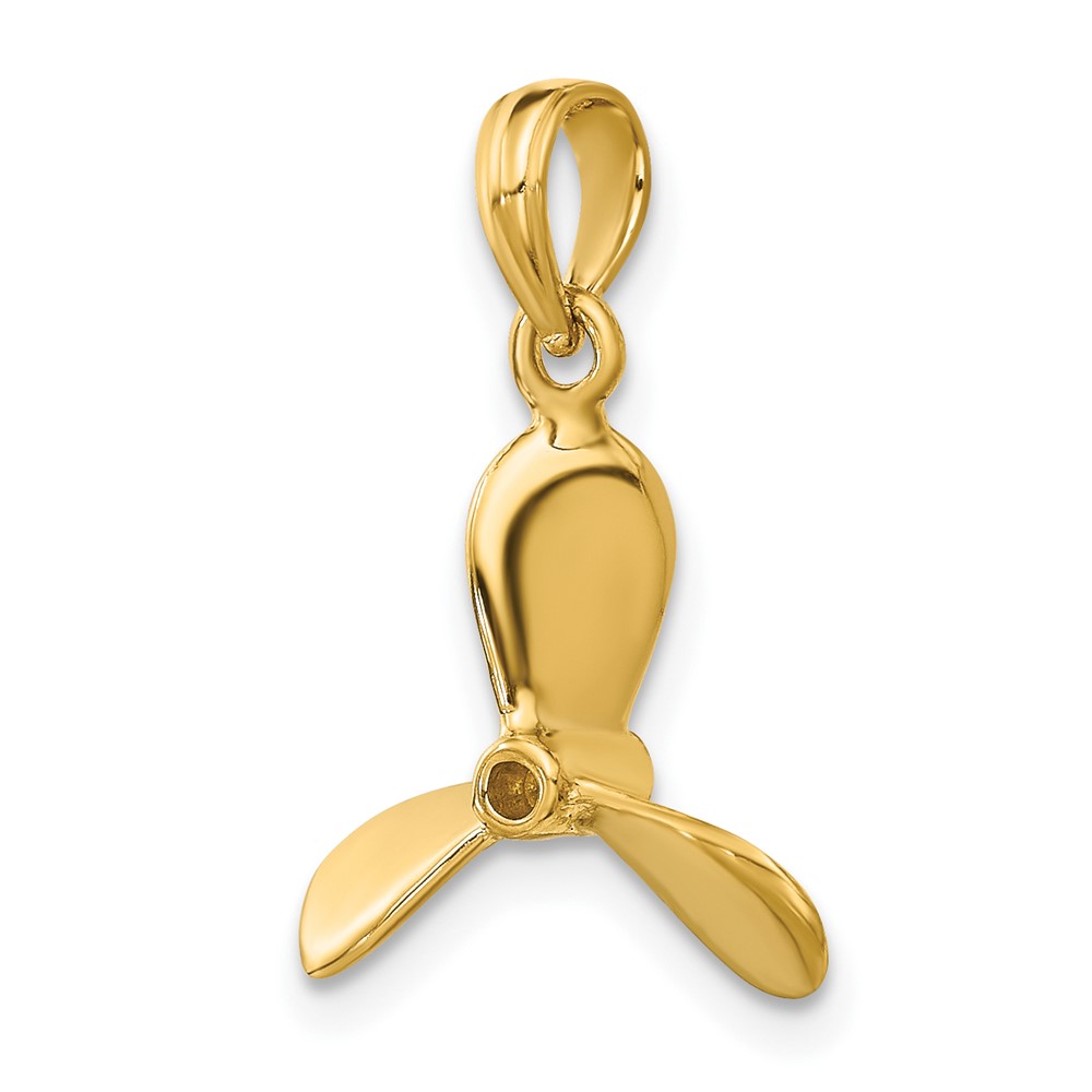 14K 3-D w/ 3 Blades Propeller Charm (K8064)