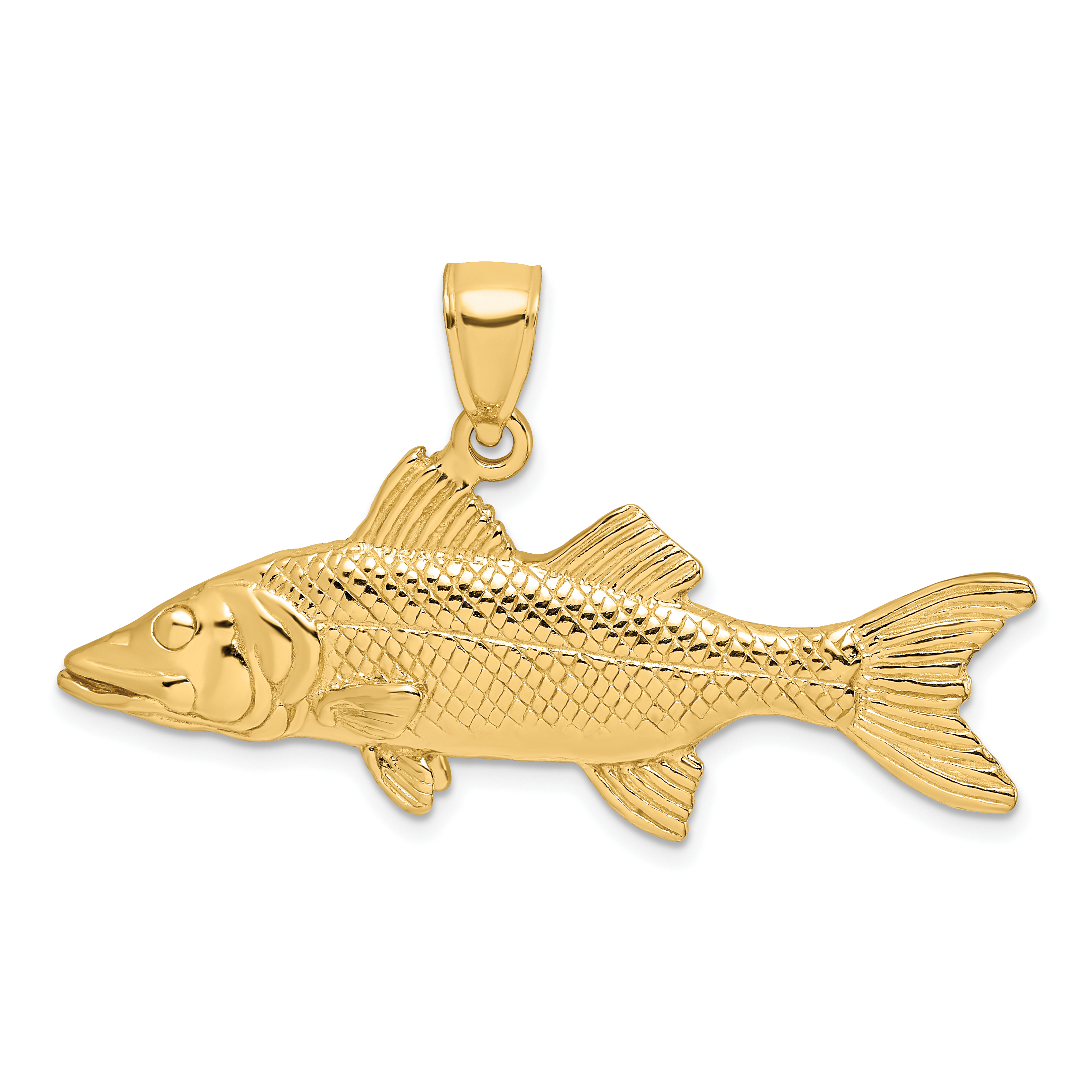 14K 3-D Snook Fish Charm (K8118)