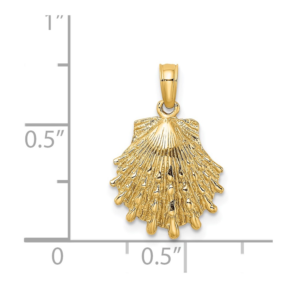 14K Lion's Paw Shell Charm (K8126)