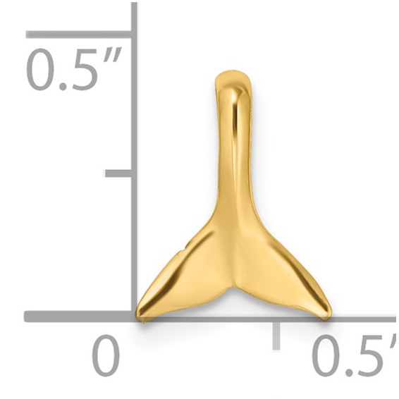 Gold Mini Whale Tale Chain Slide