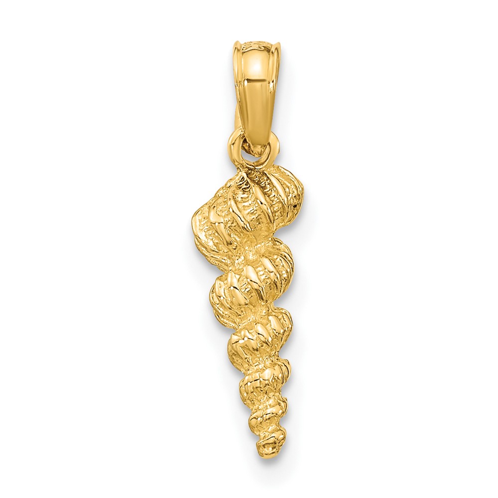 14K 3-D Mini Common Wentletrap Shell Charm (K8144)