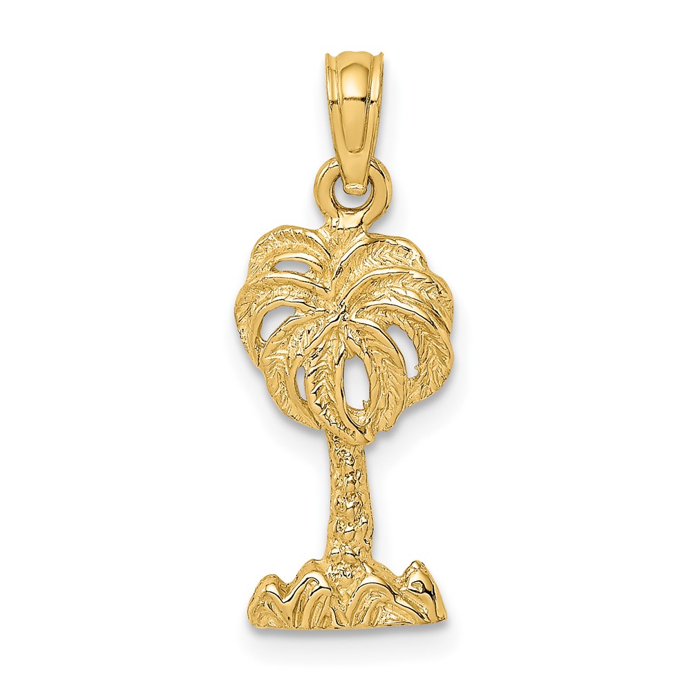 14K 2-D Palm Tree Charm (K8173)