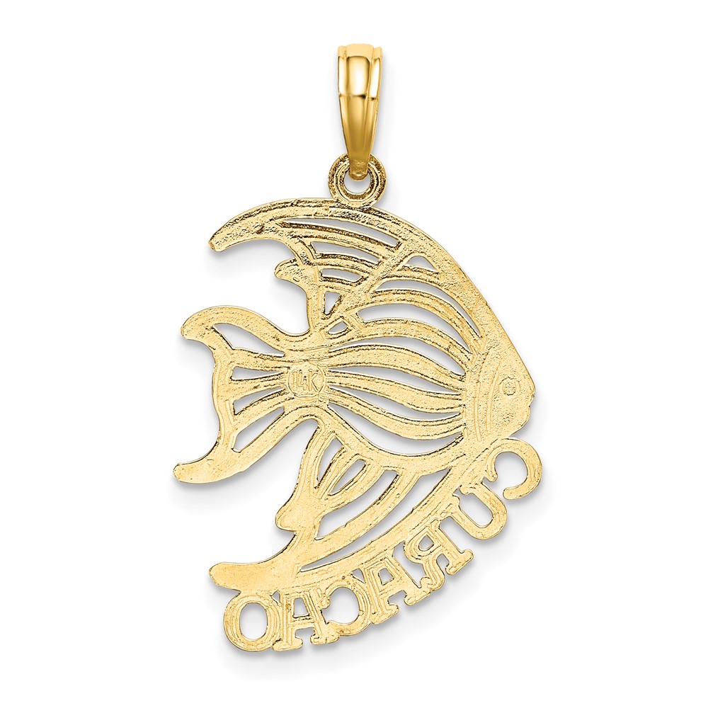 14K Polished CURACAO Under Angelfish Charm (K8186)