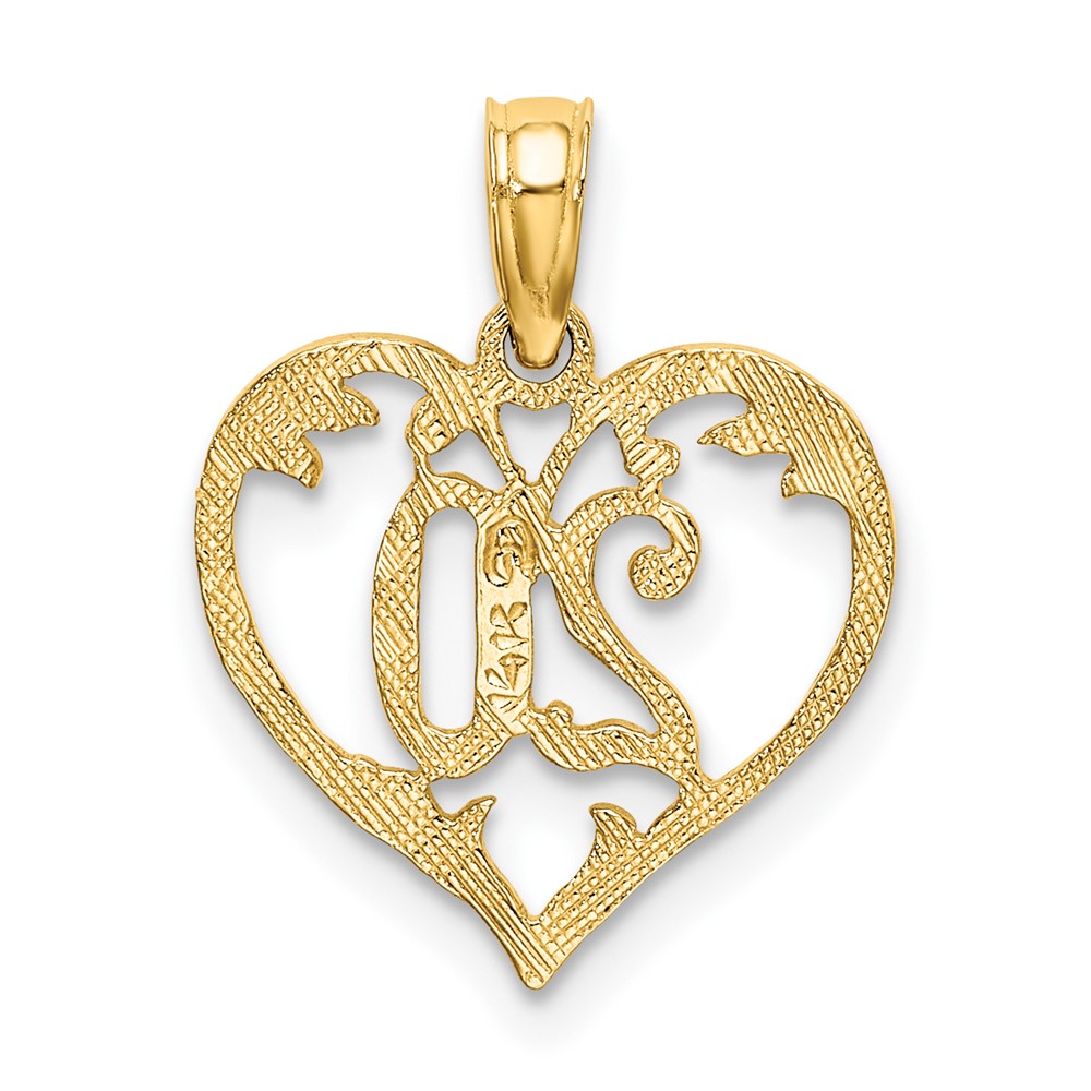 14K 20 In Heart Charm (K8287)