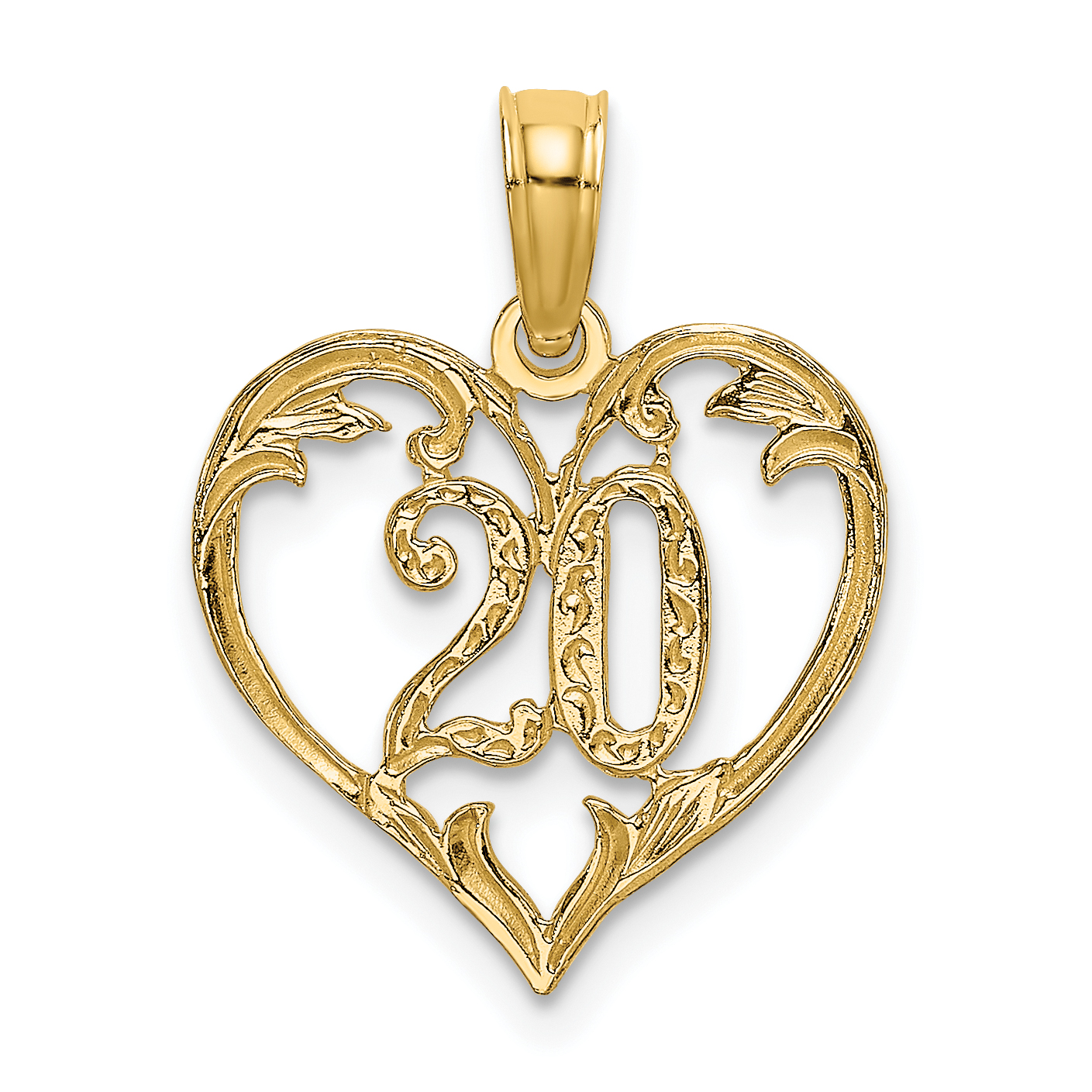 14K 20 In Heart Charm (K8287)