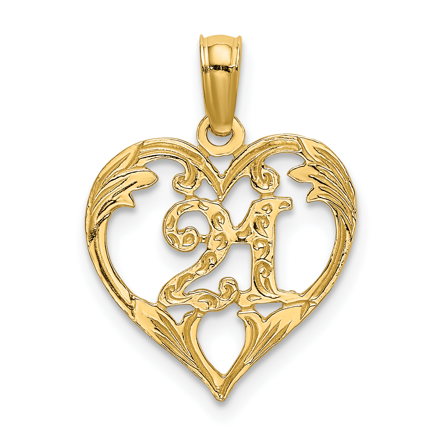 14K 21 In Heart Charm (K8288)