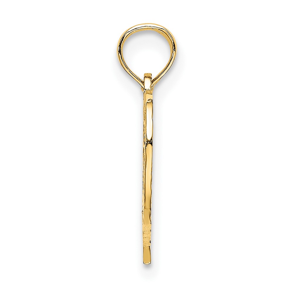 14K 25 In Heart Charm (K8290)