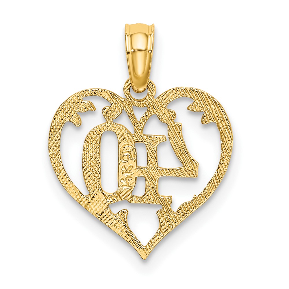14K 40 In Heart Charm (K8292)