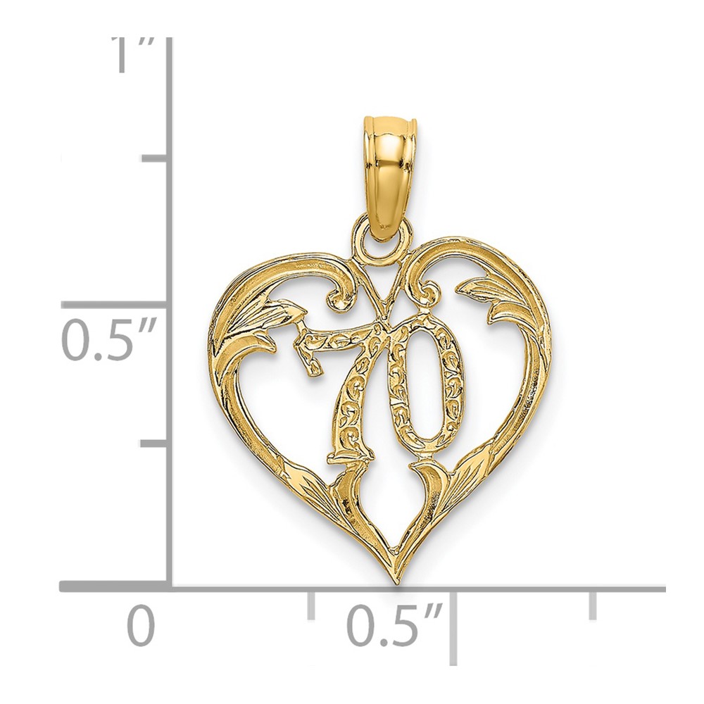 14K 70 In Heart Charm (K8294)
