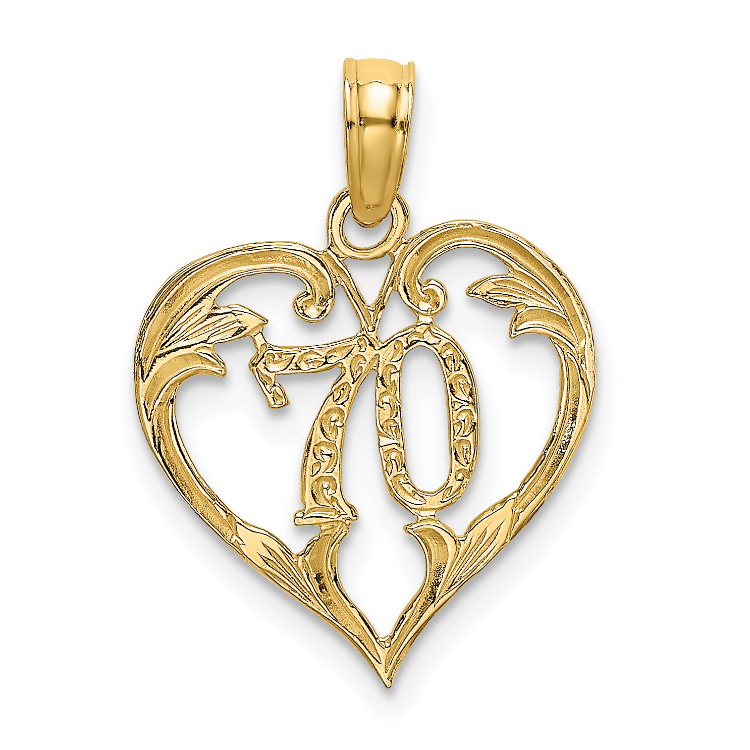 14K 70 In Heart Charm (K8294)