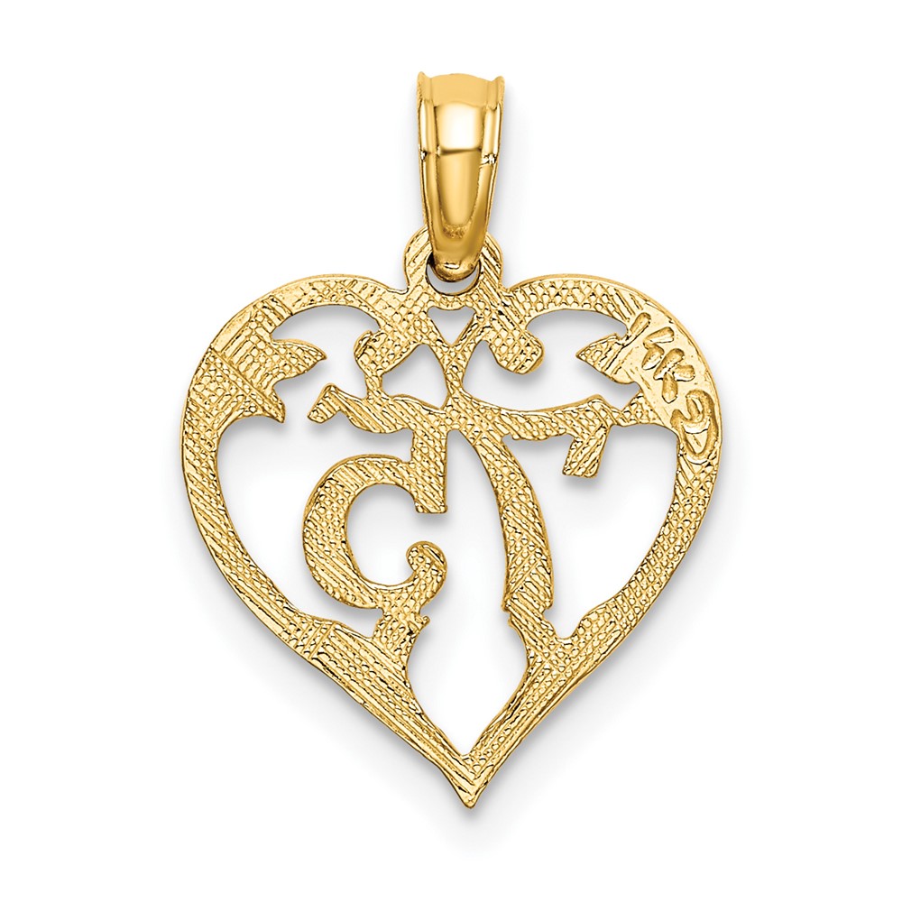14K 75 In Heart Charm (K8295)