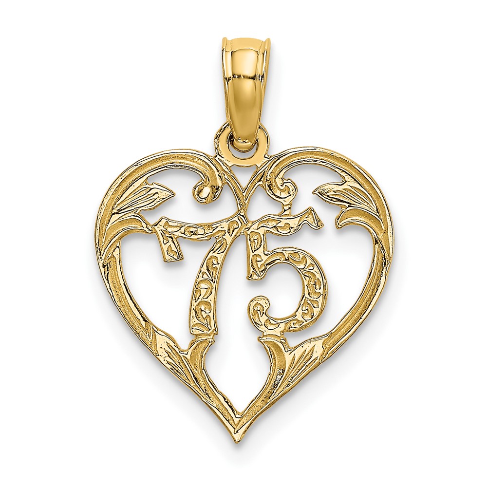 14K 75 In Heart Charm (K8295)