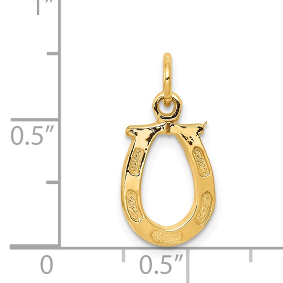 Gold Polished Horseshoe Pendants