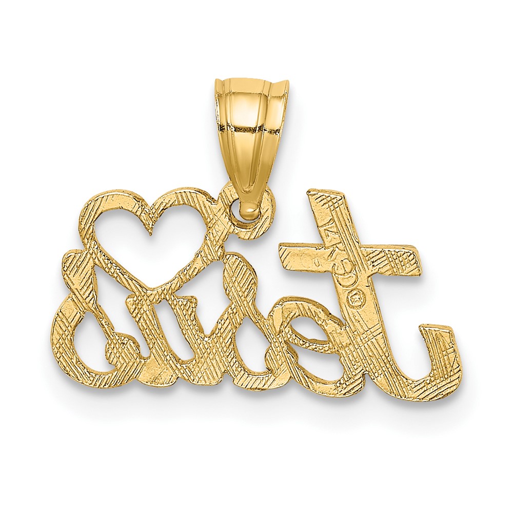 14K LOVE JESUS Script Charm (K8326)