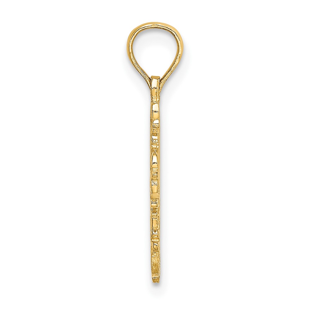 14K Cut-Out Delicate Cross Charm (K8352)
