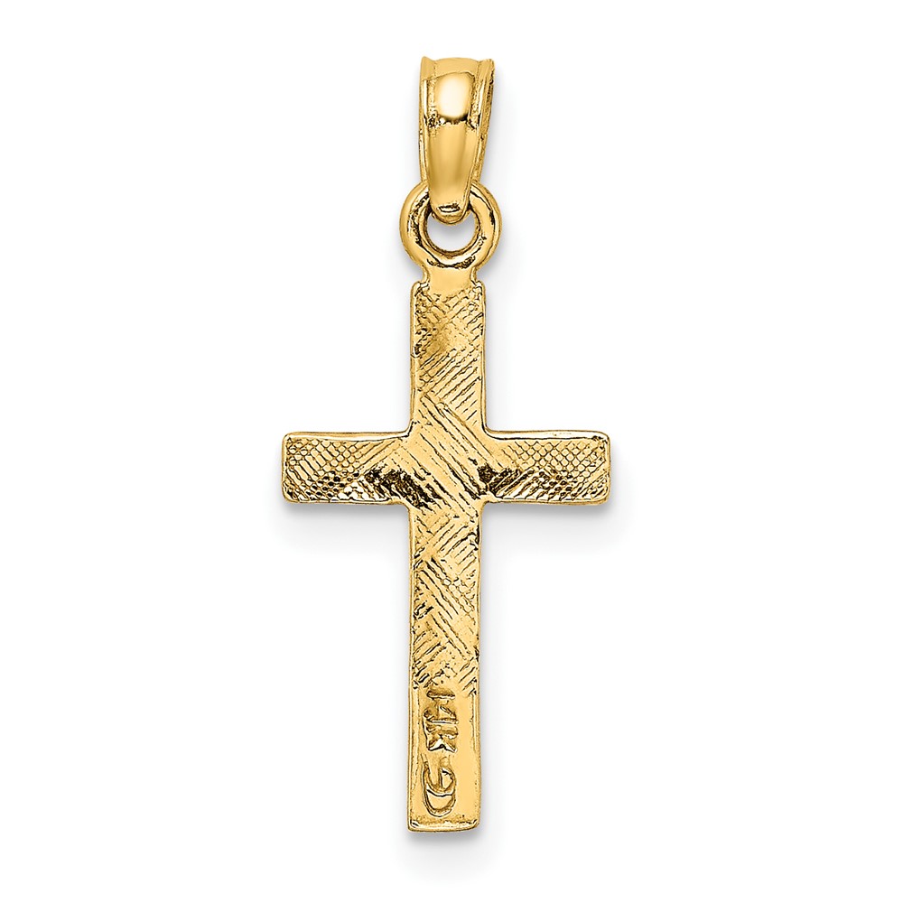 14K Polished Cross Charm (K8375)