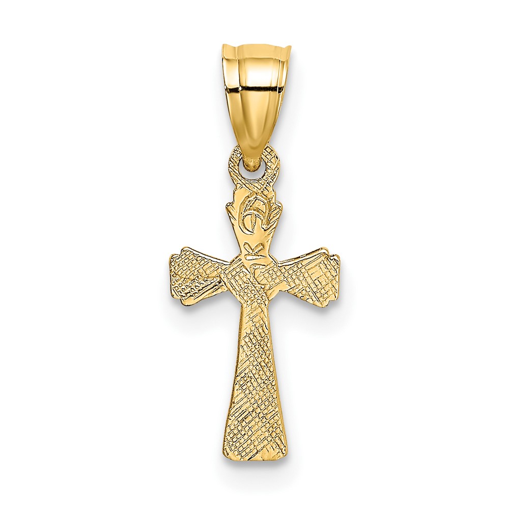 14K Mini Cross Charm (K8415)