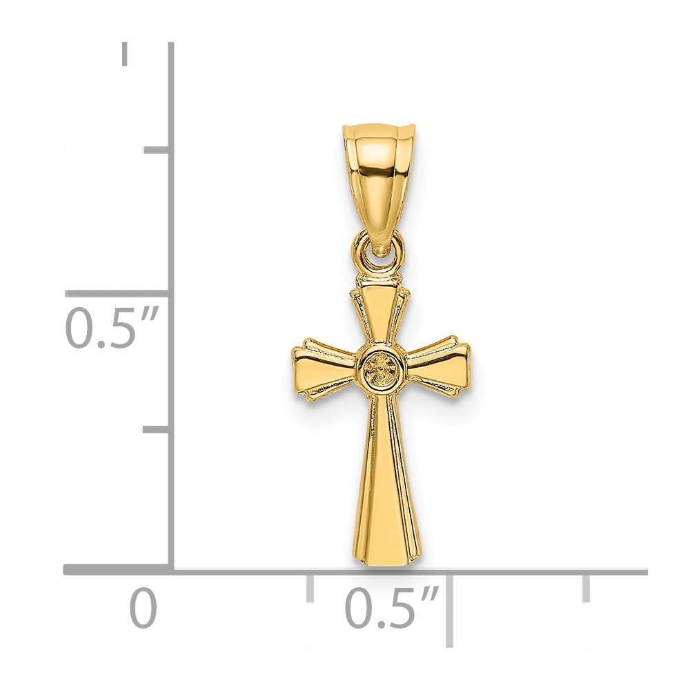 14K Mini Cross Charm (K8415)
