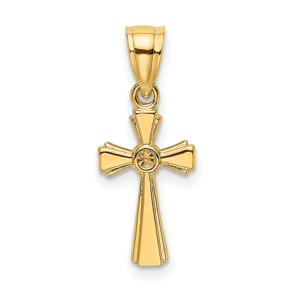 14K Mini Cross Charm (K8415)