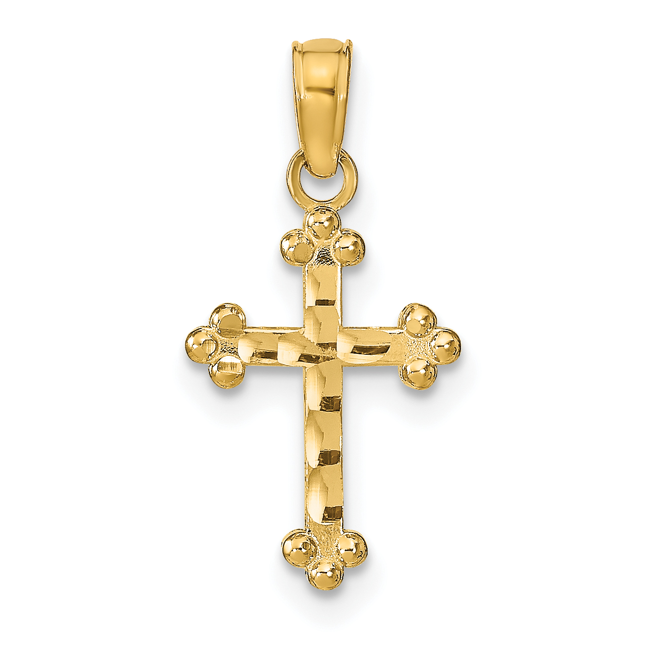 14k D/C Cross Pendant (K8423)