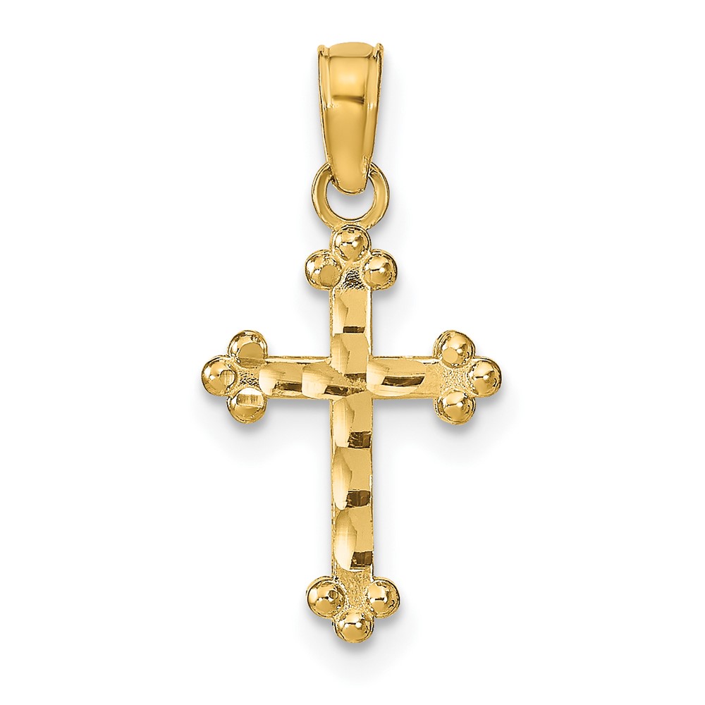 14k D/C Cross Pendant (K8423)