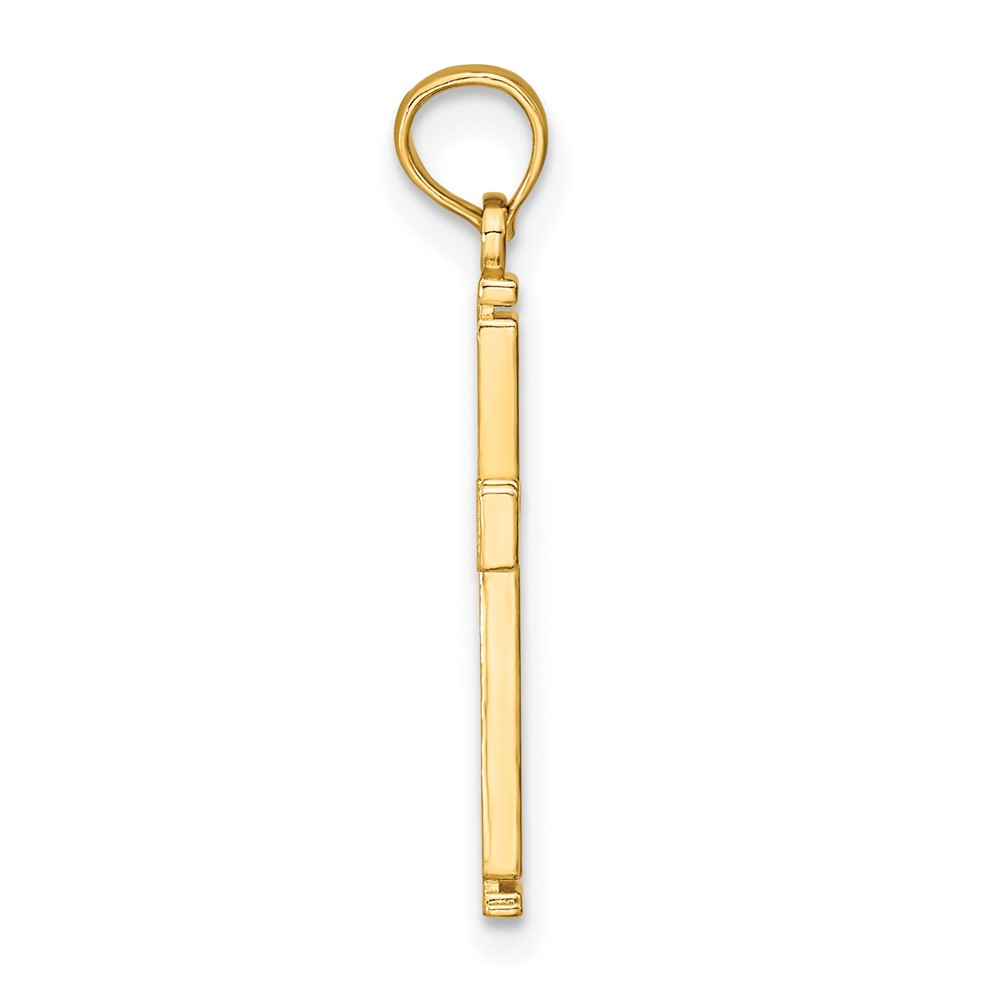14k Cut-out Cross Pendant (K8429)