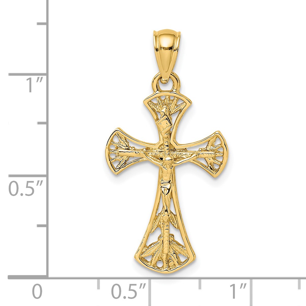 14K Crucifix Charm (K8471)