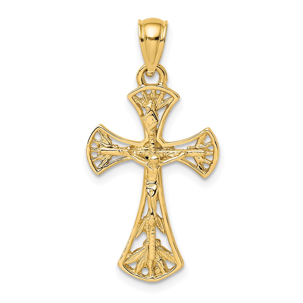 14K Crucifix Charm (K8471)