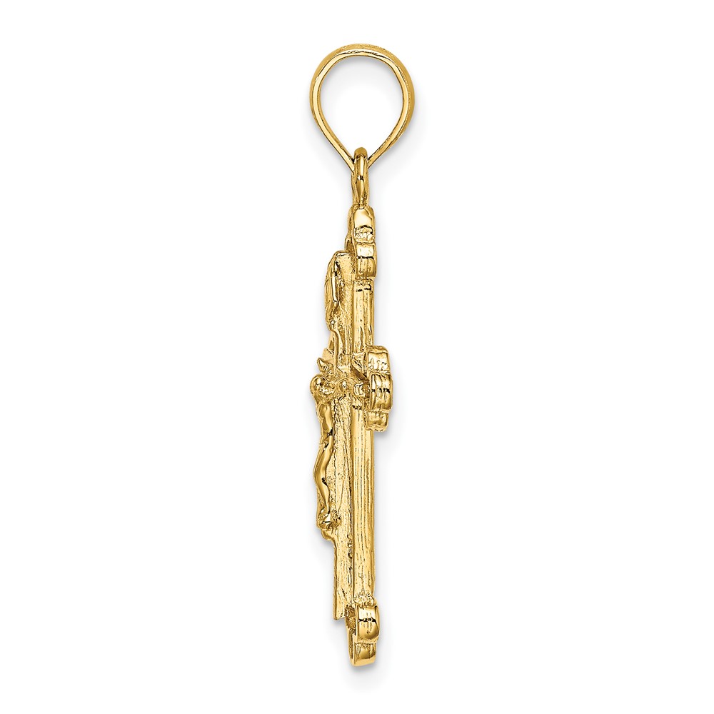 14K Narrow Budded Crucifix Charm (K8472)