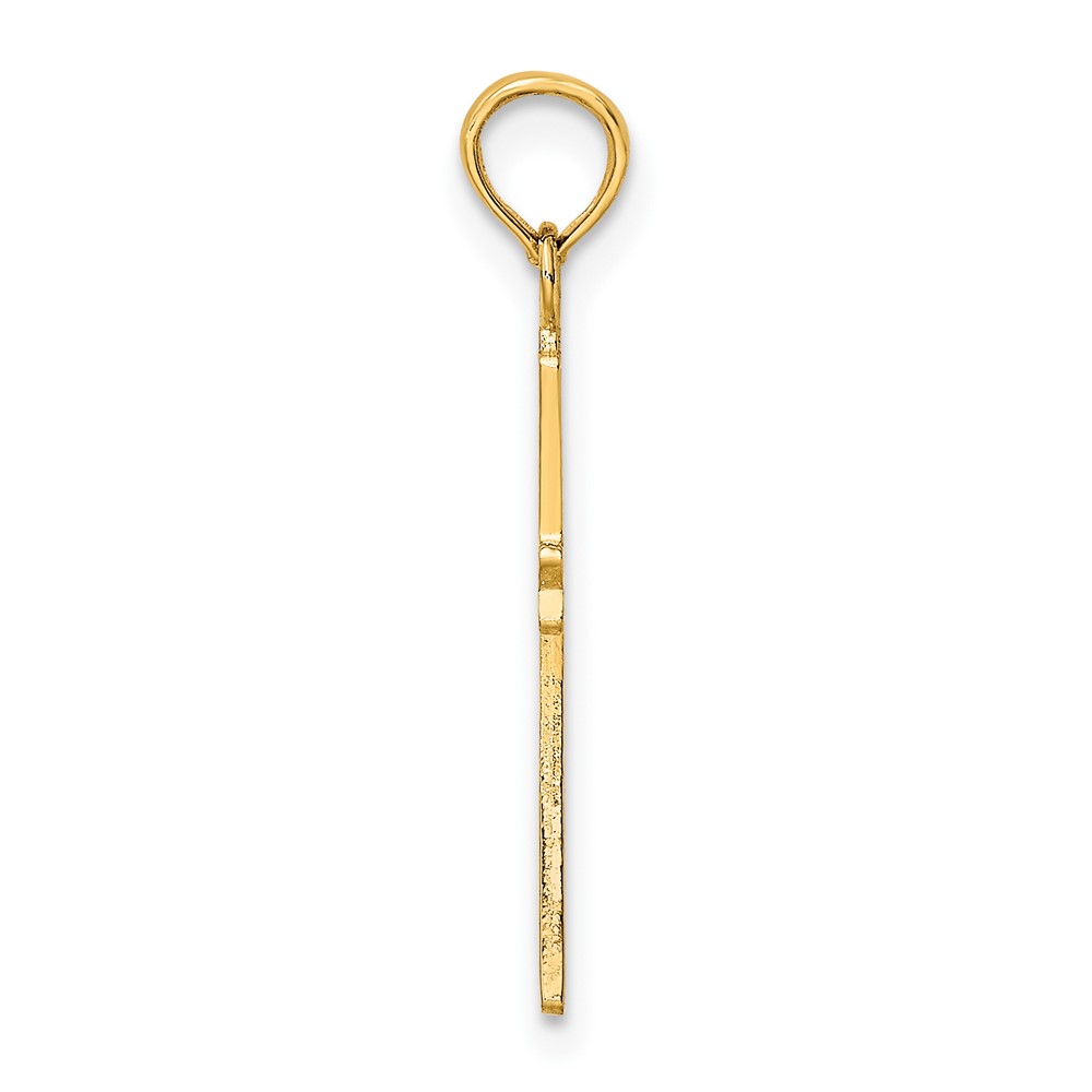 14K Polished Cross Charm (K8481)