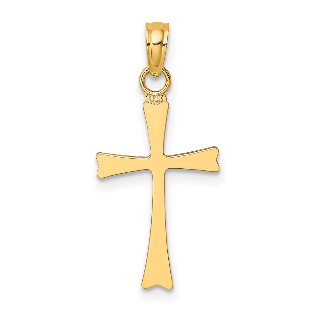 14K Polished Cross Charm (K8481)