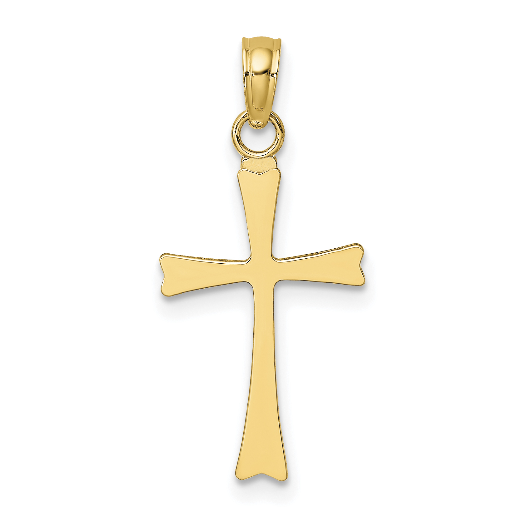 14K Polished Cross Charm (K8481)