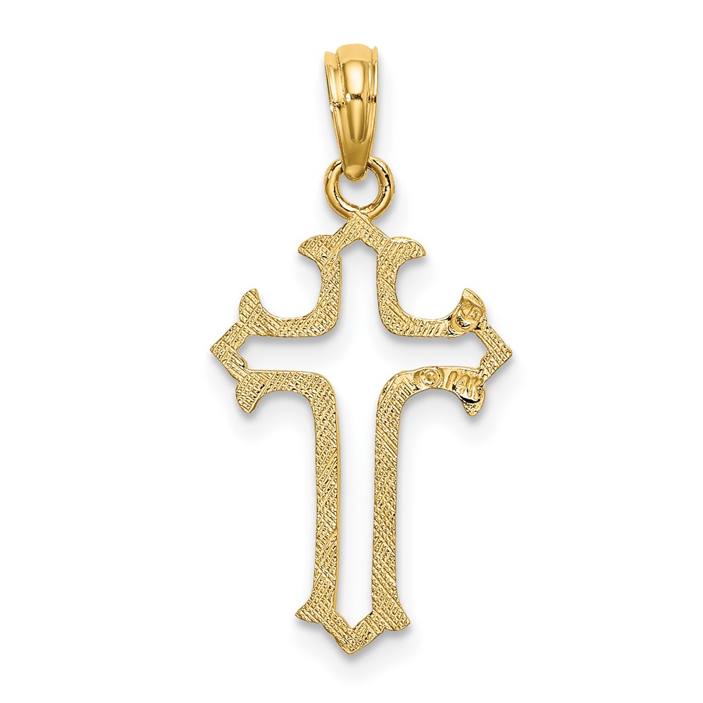 14K Cut-Out Cross Charm (K8486)