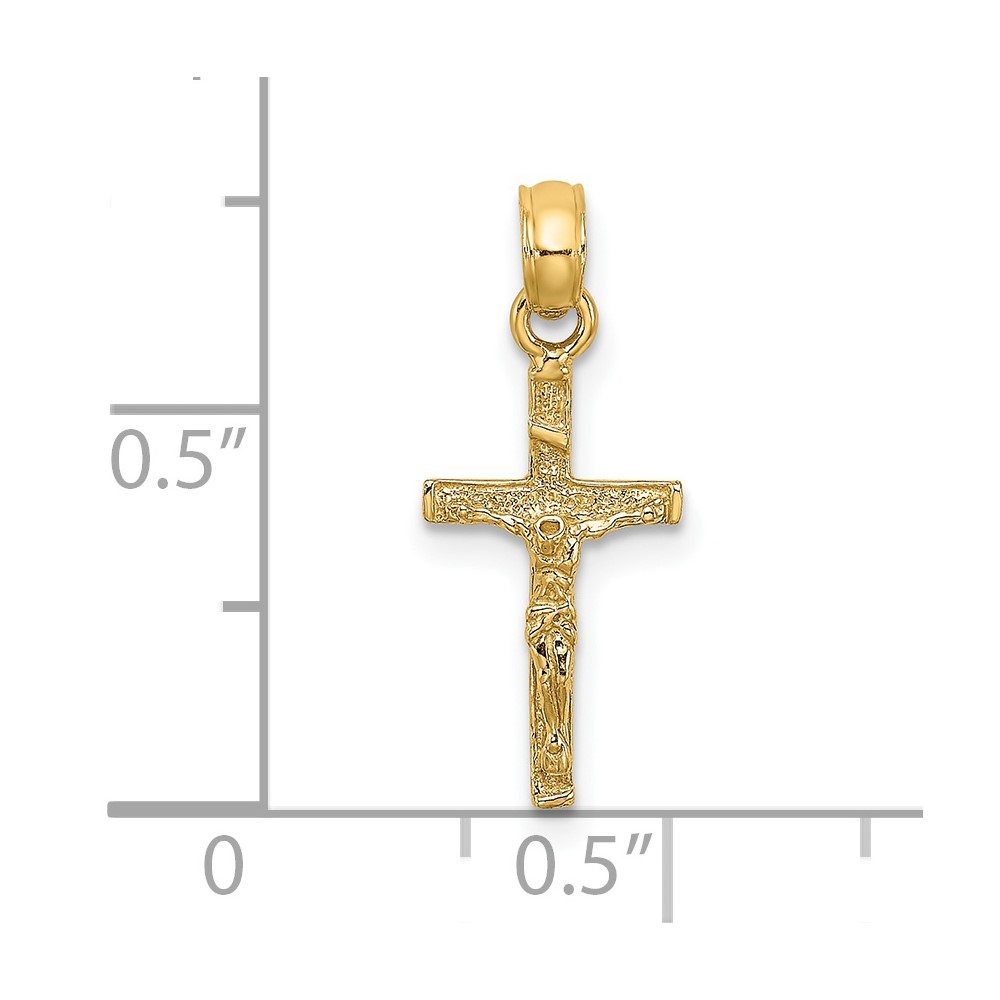 14K Mini Crucifix Charm (K8500)