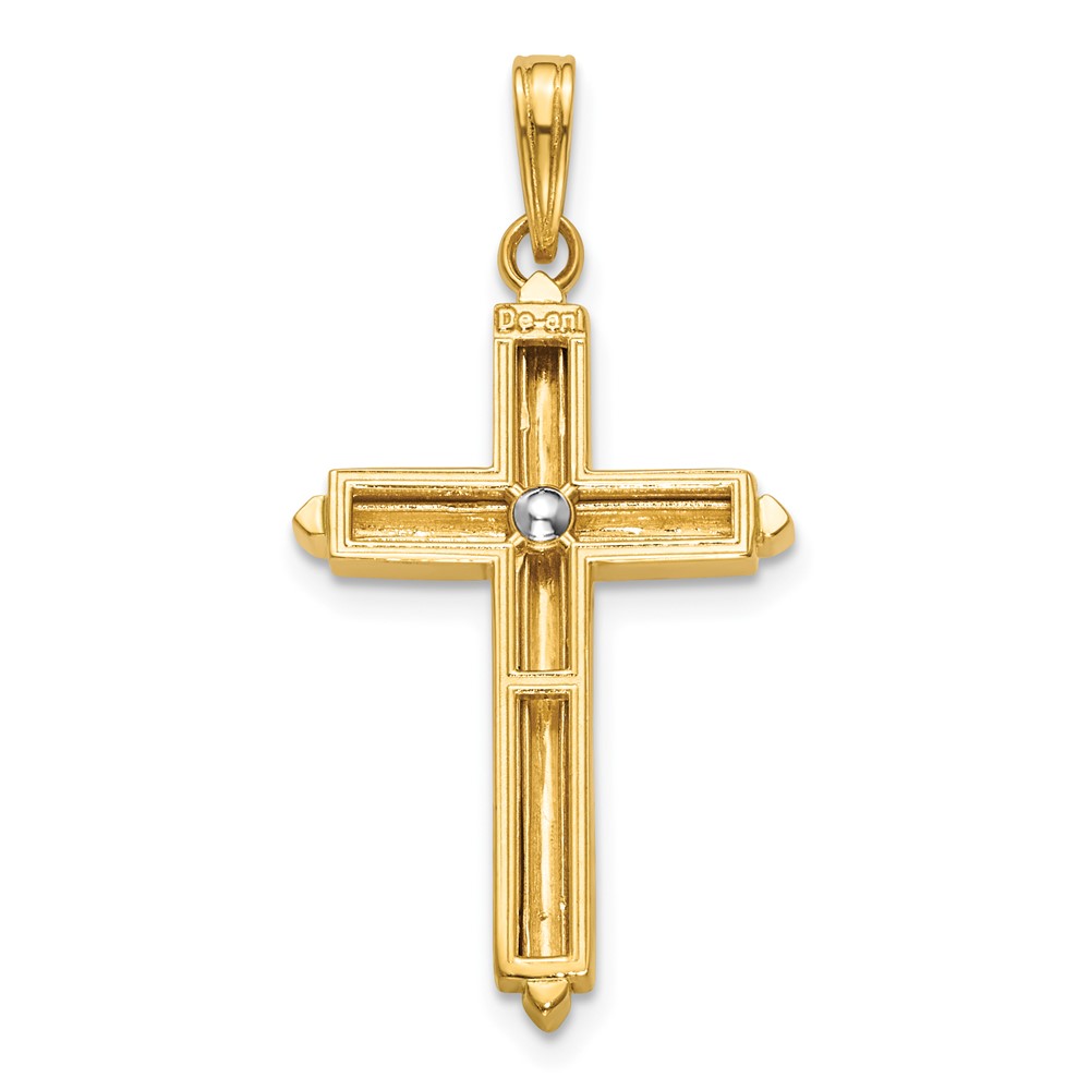 14K Polished Cross Charm (K8501)