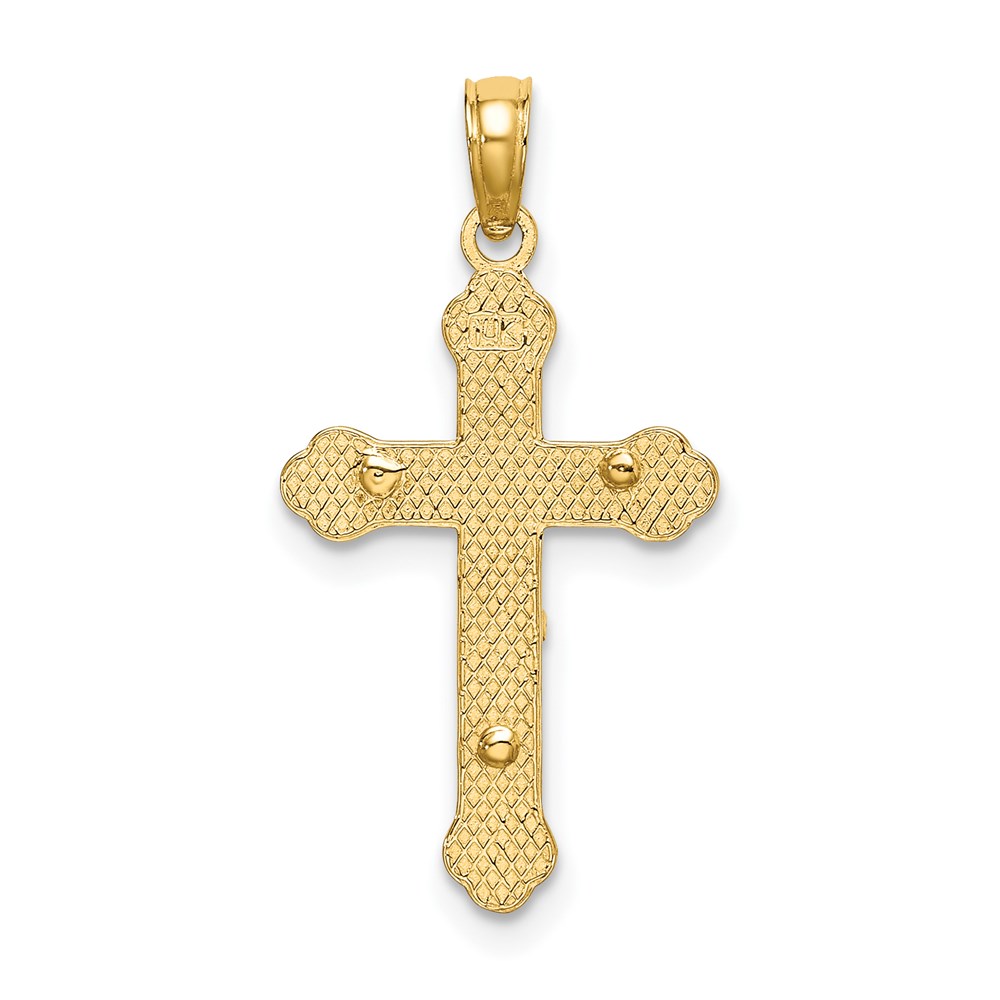 14K Yellow Gold INRI Crucifix w/ Scroll Tips Pendant 637218173037 | eBay