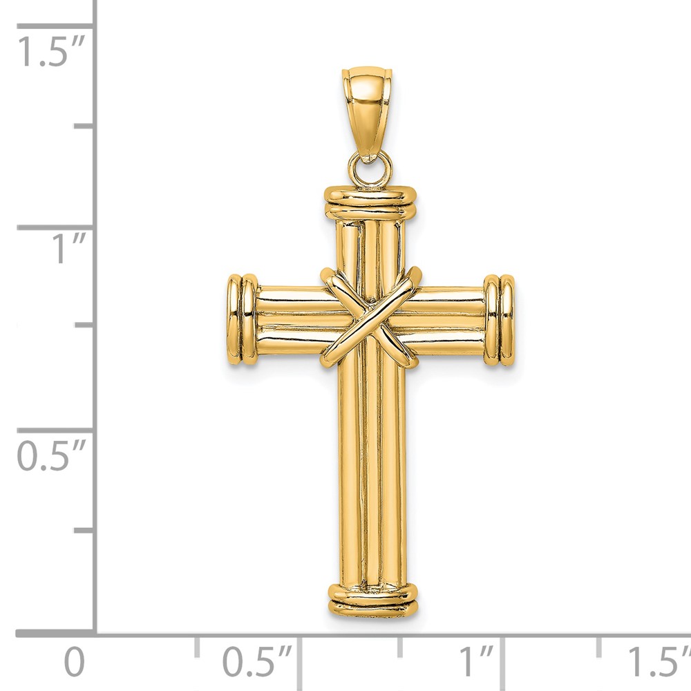 14k Polished Cross Pendant (K8537)