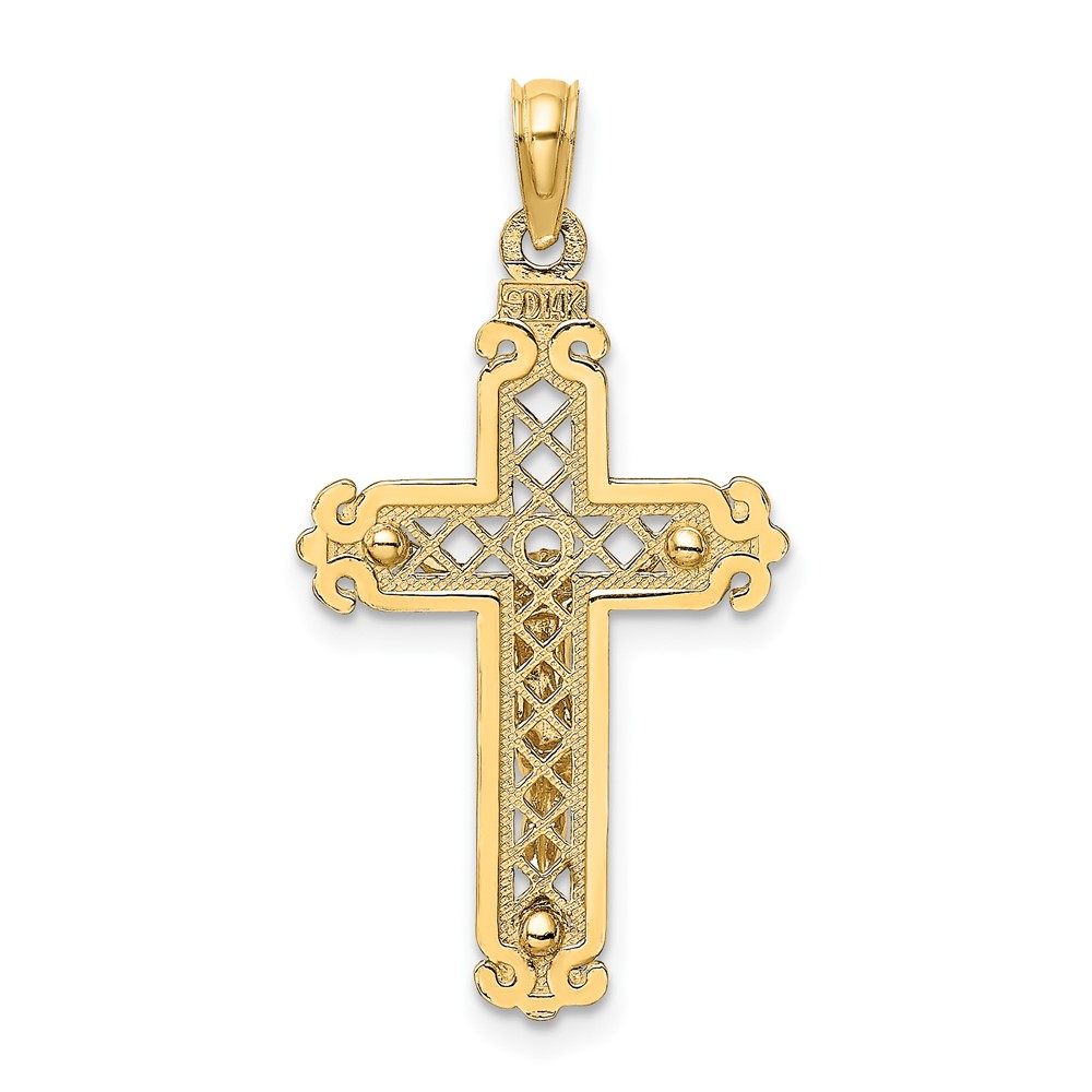 14k Fancy Crucifix Charm (K8549)